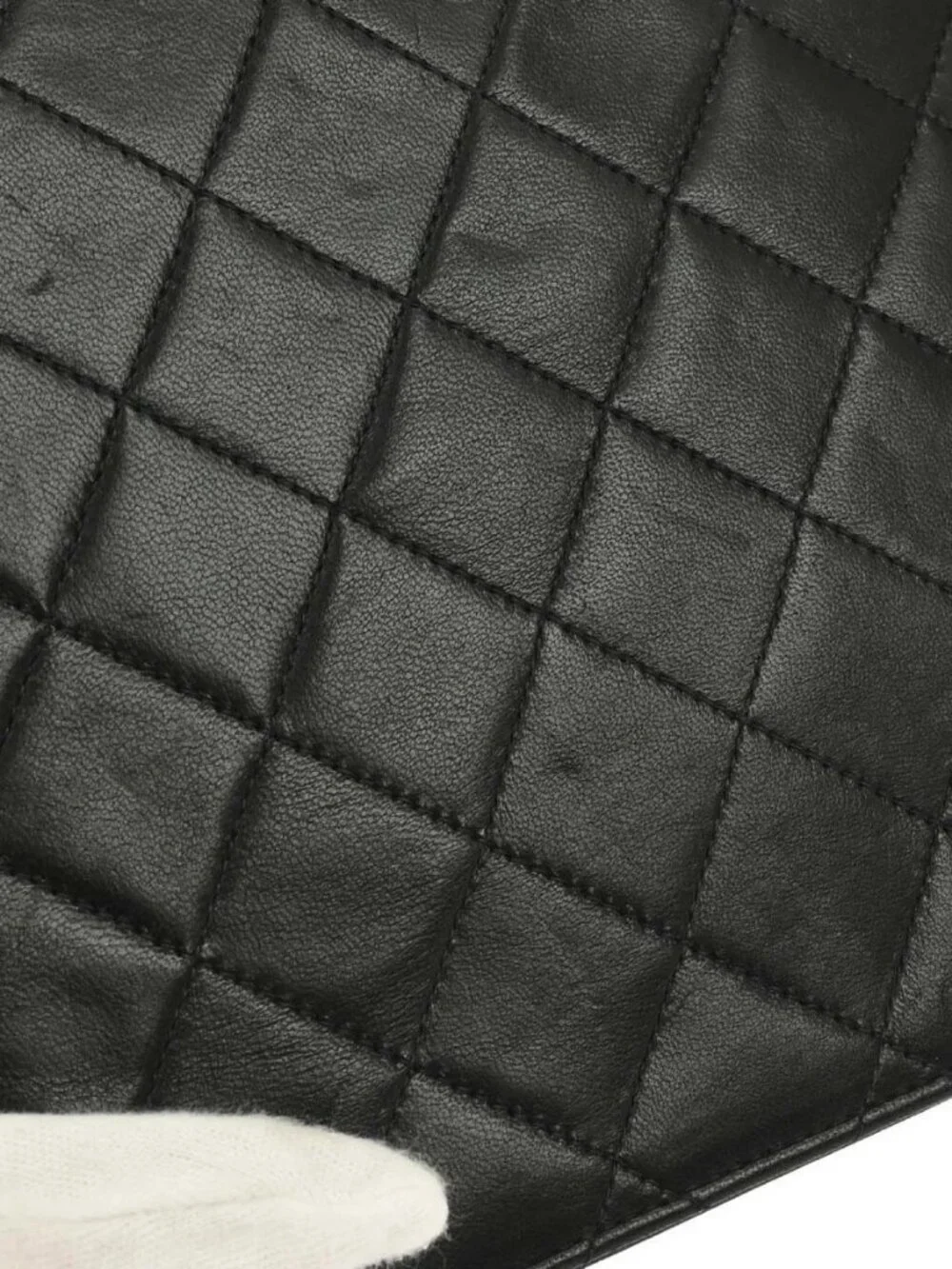 Chanel Black Lambskin Pushlock Small Half Flap Shoulder Bag 197414